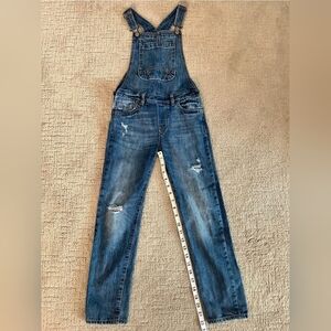 GAP Y2K Denim Distressed Straight Leg Overalls Medium Streetwear Casual
